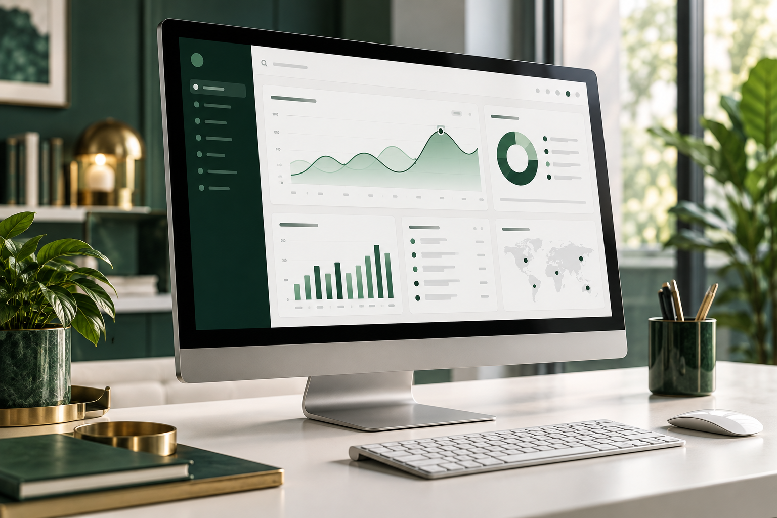 Illustrative custom business dashboard